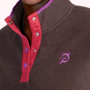 Peloton Women’s Sherpa fleece pull over jacket pink and purple new w tags